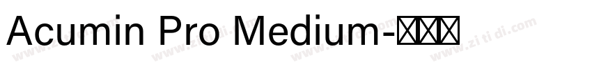 Acumin Pro Medium字体转换